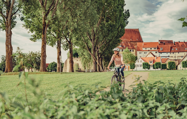 am Neckartal-Radweg | Lamparter-Park Lauffen am Neckar | HeilbronnerLand | © Touristikgemeinschaft HeilbronnerLand