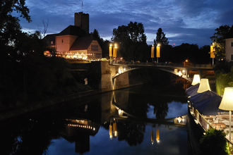 Wein auf der Insel | Weinfest Lauffen am Neckar | HeilbronnerLand | © Stadt Lauffen am Neckar