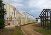 Panoramawand in der Freilichtanlage "Römisches Güglingen" | HeilbronnerLand | © Stadt Güglingen/Römermuseum