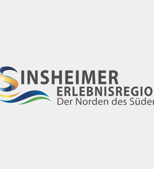 Logo der Sinsheimer Erlebnisregion mit farbigem Wellenmuster und Text | © Unbekannt