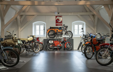 Blick in die Kreidlersammlung des  Deutschen Motorradmuseum Neckarsulm | © Deutsches Motorradmuseum Neckarsulm