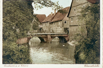 historische Aufnahme Friedensbrücke mit Elsenz | © Unbekannt