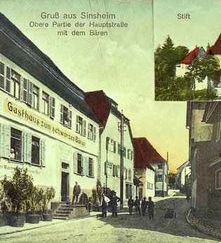 altes Gasthaus auf colorierter Postkarte | © Stadt Sinsheim