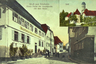 altes Gasthaus auf colorierter Postkarte | © Stadt Sinsheim