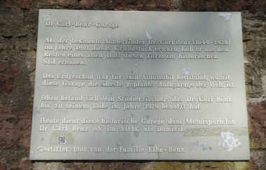 Historische Autogarage, Dr. Carl-Benz-Garage, Ladenburg | © Landratsamt Rhein-Neckar-Kreis