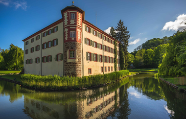 Blick über den See auf das Schloss Eichtersheim | © Land der 1000 Hügel - Kraichgau-Stromberg