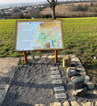 Schautafel am Wegrand an einer Wiese | © Michael Appenzeller