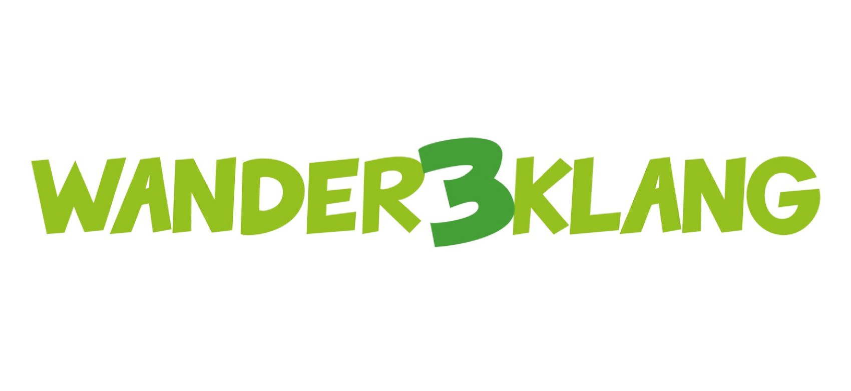 Wanderdreiklanglogo grün auf weiß