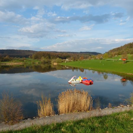 Badesee Ehmetsklinge mit Tretboot