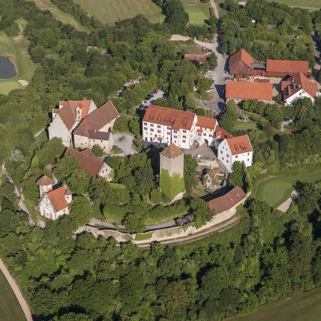 Schloss Liebenstein aus der Vogelperspektive